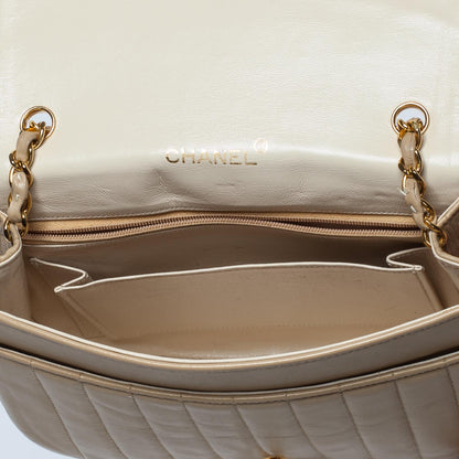 Chanel Lambskin Flap Bag Beige 8 of 9