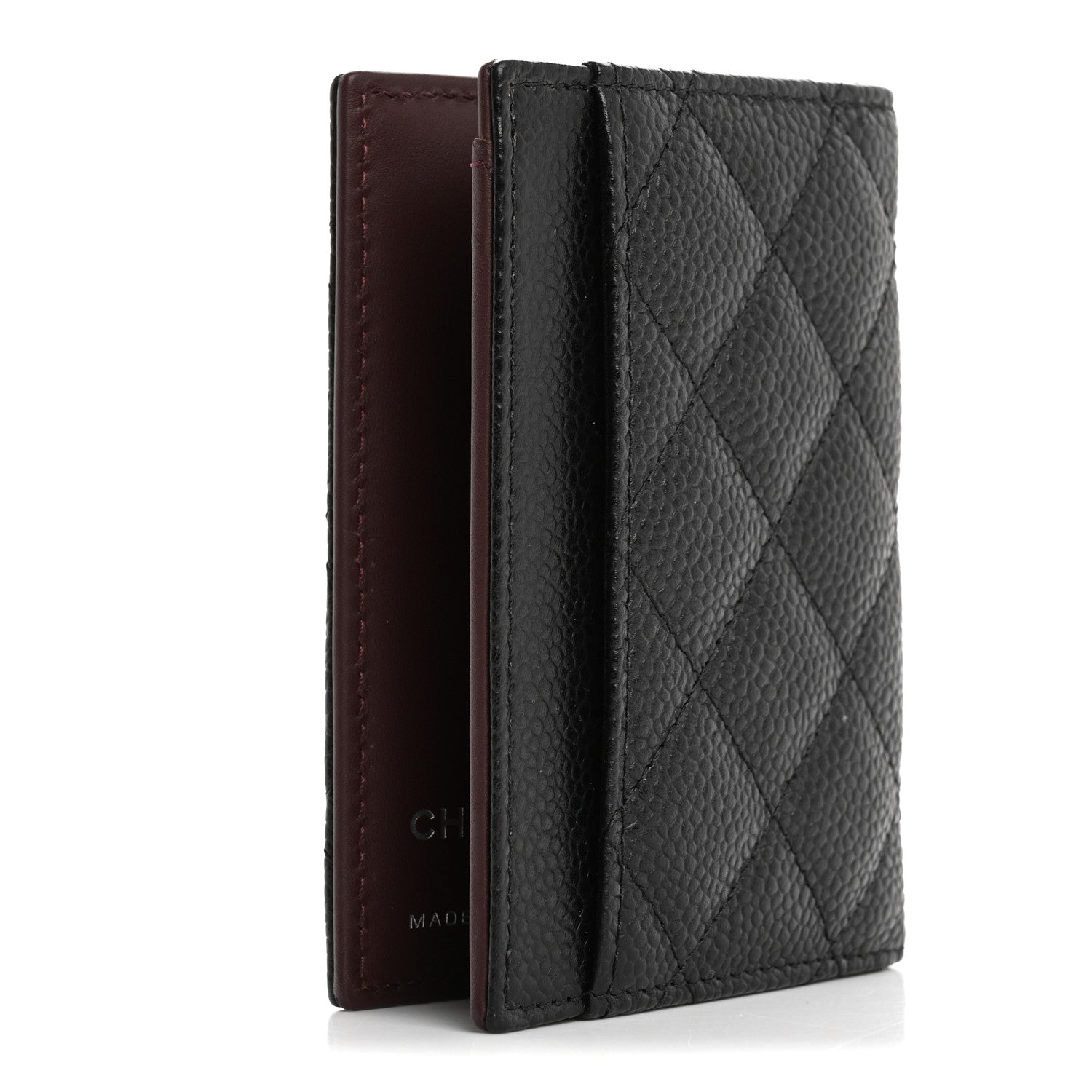 Chanel Caviar Quilted Card Holder Wallet Black 3 of 9