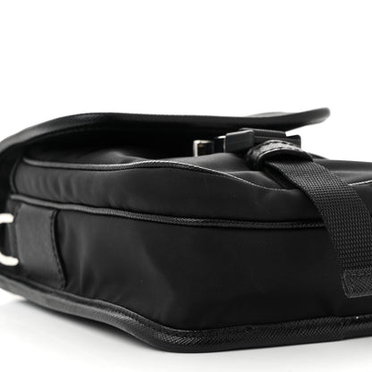 Prada Re-Nylon Saffiano Mini Pocket Single Snap Buckle Messenger Bag Black 8 of 9