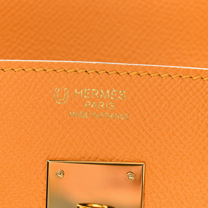 Hermes Epsom Horseshoe Birkin 30 Abricot Trench 6 of 11