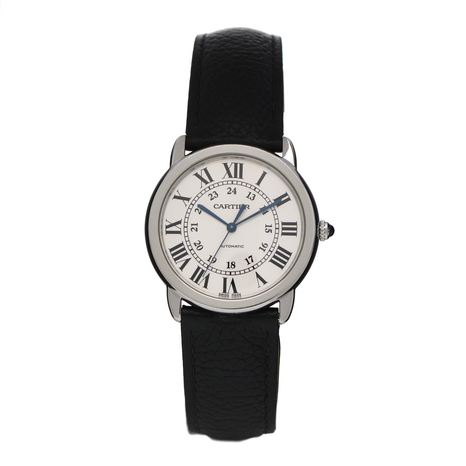 Cartier Stainless Steel Alligator 36mm Ronde Solo Automatic Watch 1 of 7