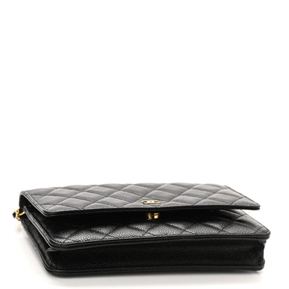 Chanel Caviar Quilted Wallet On Chain WOC Black 4 of 12