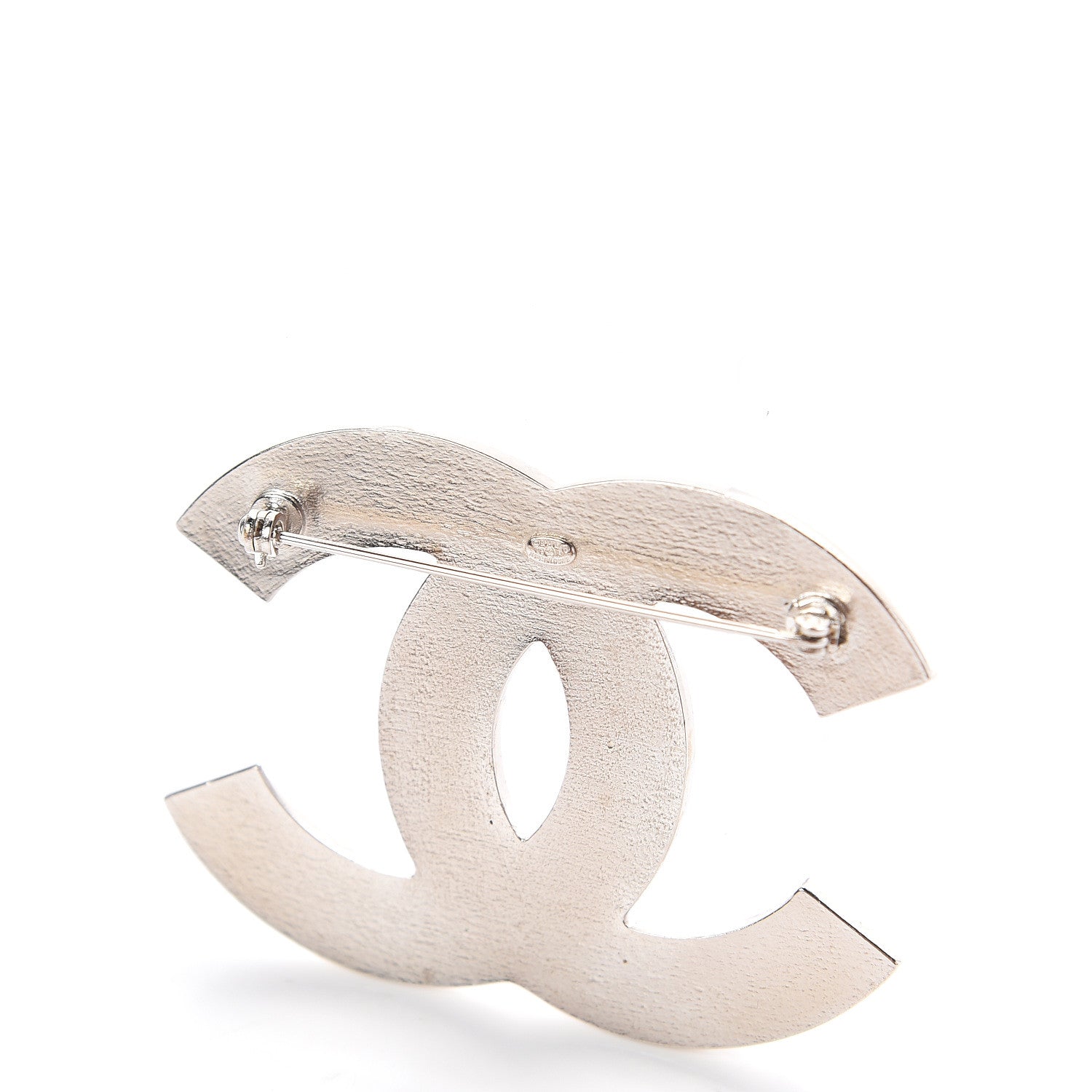 Chanel Chain CC Large Brooch Silver 3 of 3