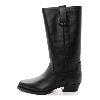 Chanel Calfskin CC High Boots 41 Black 1 of 8