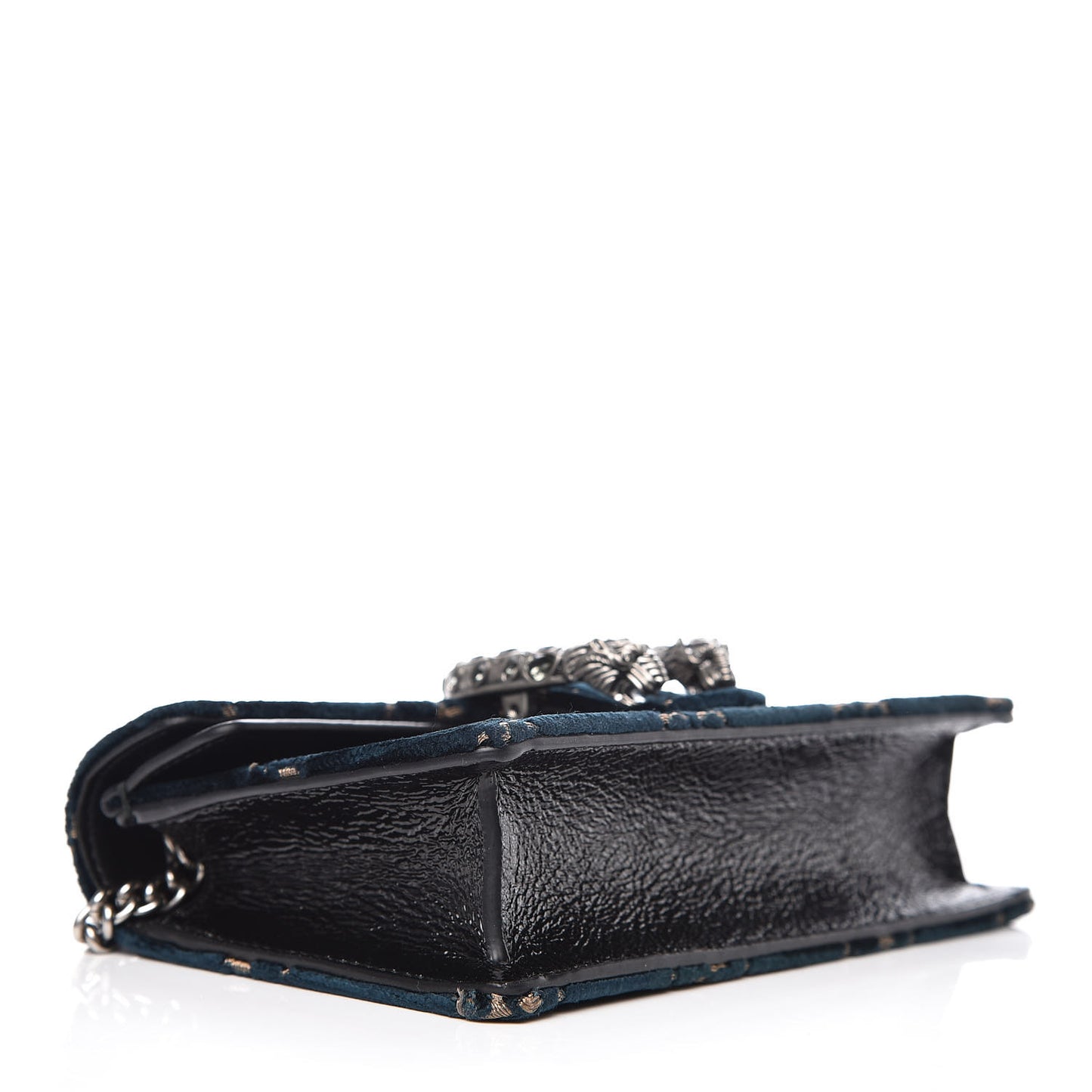Velvet GG Monogram Super Mini Dionysus Shoulder Bag Blue Beige Black