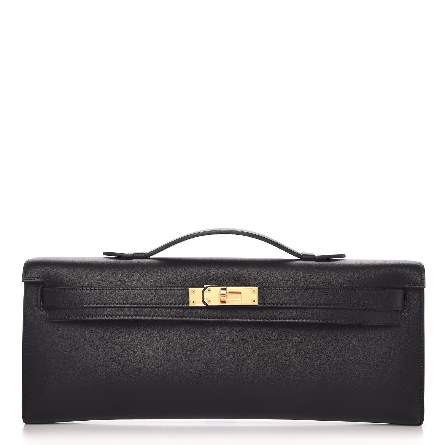 Hermes Swift Kelly Cut Clutch Pochette Black 1 of 8
