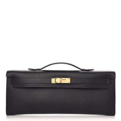 Hermes Swift Kelly Cut Clutch Pochette Black 1 of 8