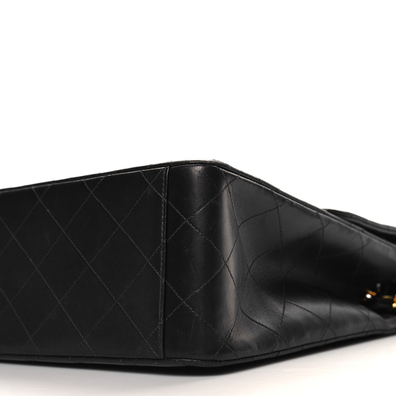 Chanel Lambskin Quilted XL Jumbo Single Flap Black 10 of 11