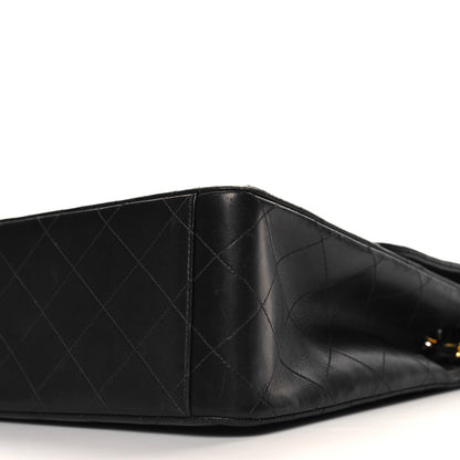 Chanel Lambskin Quilted XL Jumbo Single Flap Black 10 of 11
