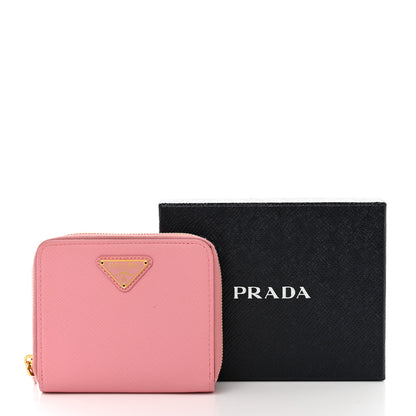 Prada Saffiano Triangle Compact Zip Around Walle Petalo 9 of 9