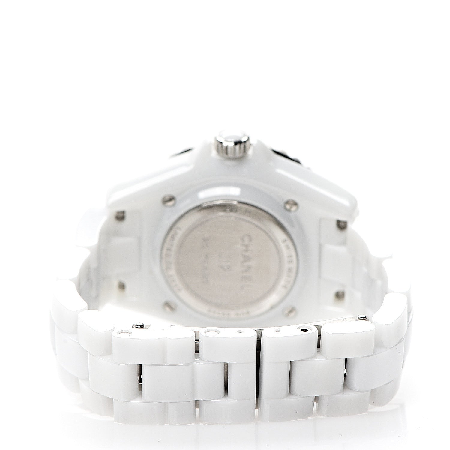Chanel Stainless Steel Ceramic Diamond 33mm J12 Limited Edition Quartz Watch White 3 of 6
