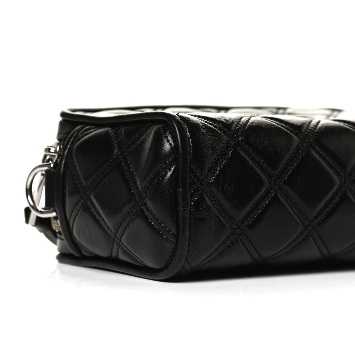Natural Grain Calfskin Quilted The Softshot 21 Bag Black