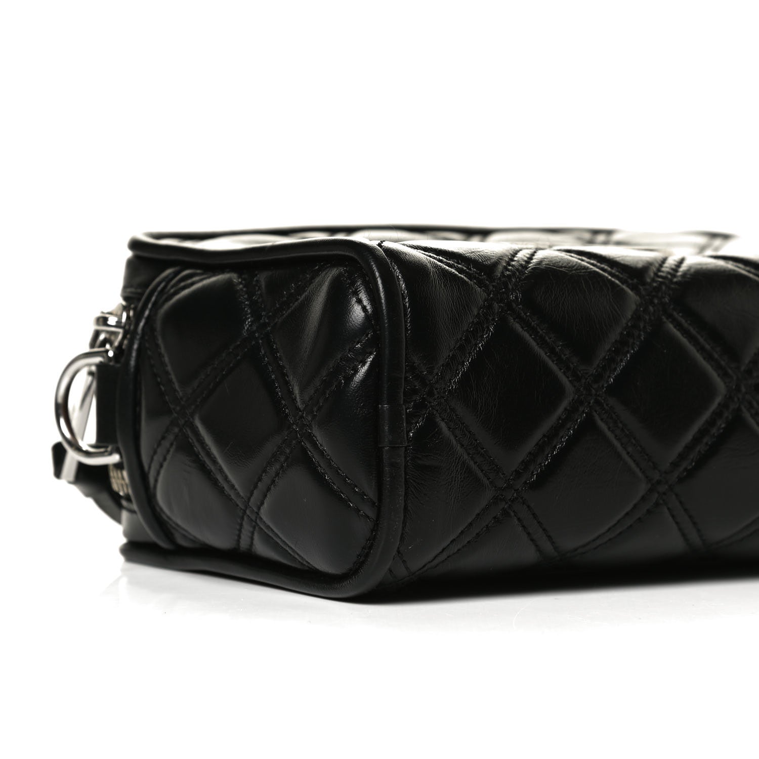 Marc Jacobs Natural Grain Calfskin Quilted The Softshot 21 Bag Black 9 of 14