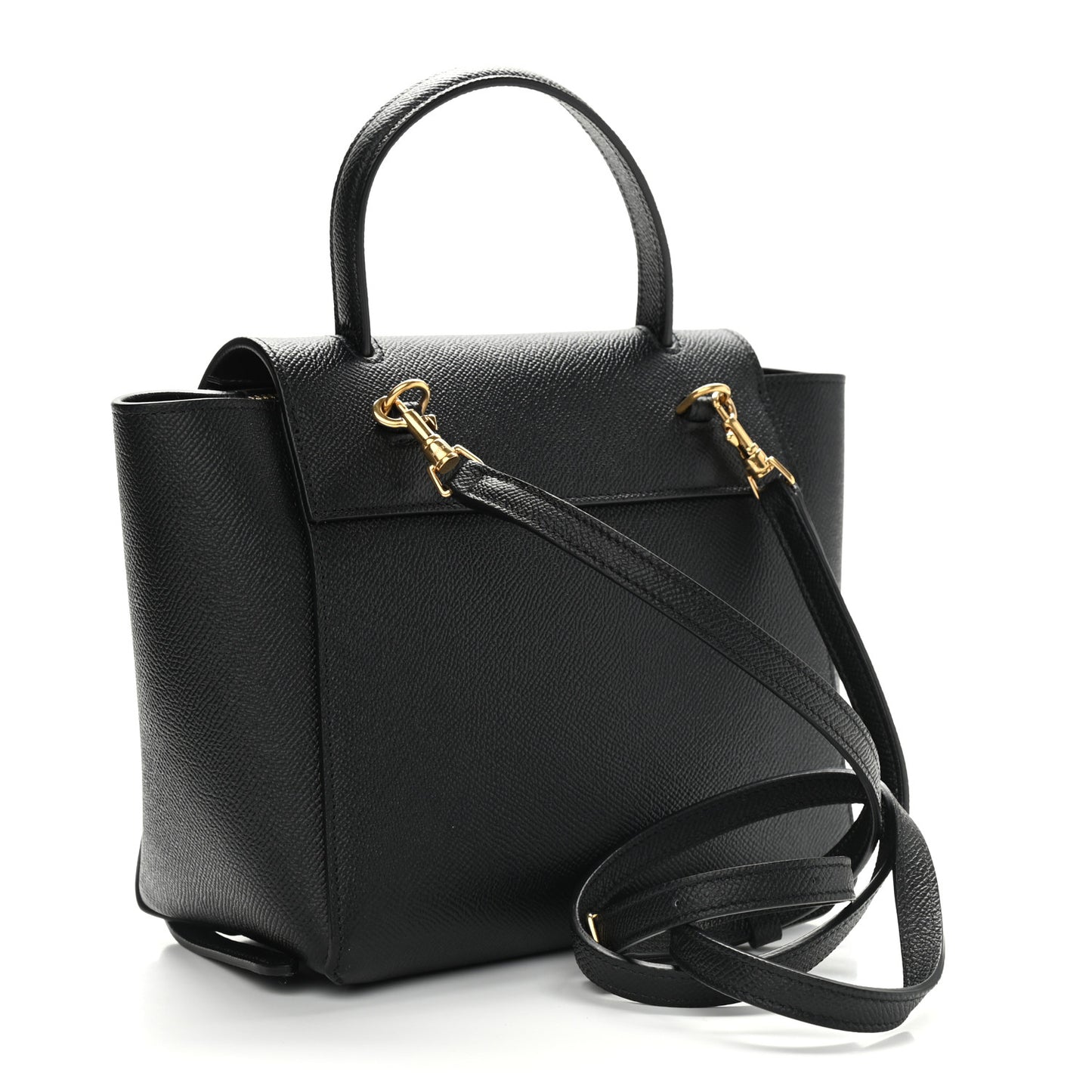 Grained Calfskin Nano Belt Bag Black