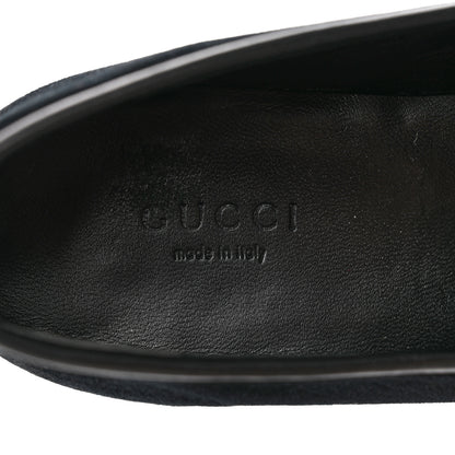 Gucci Velvet Horsebit Womens Jordaan Loafers 37 Black 7 of 14