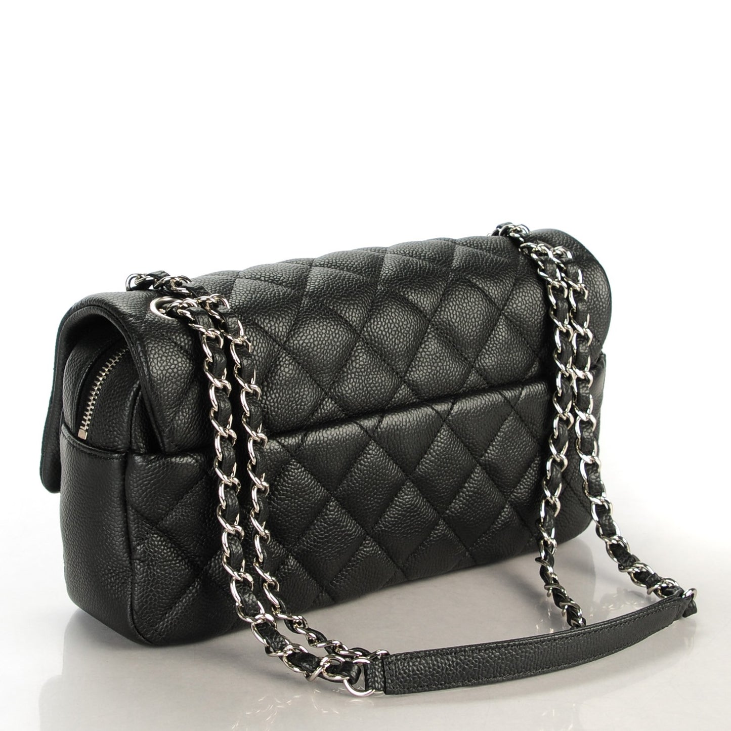 Caviar Quilted Medium Easy Flap Black