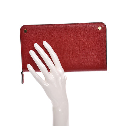 Tom Ford Pebbled Calfskin Continental Wallet Red 2 of 7
