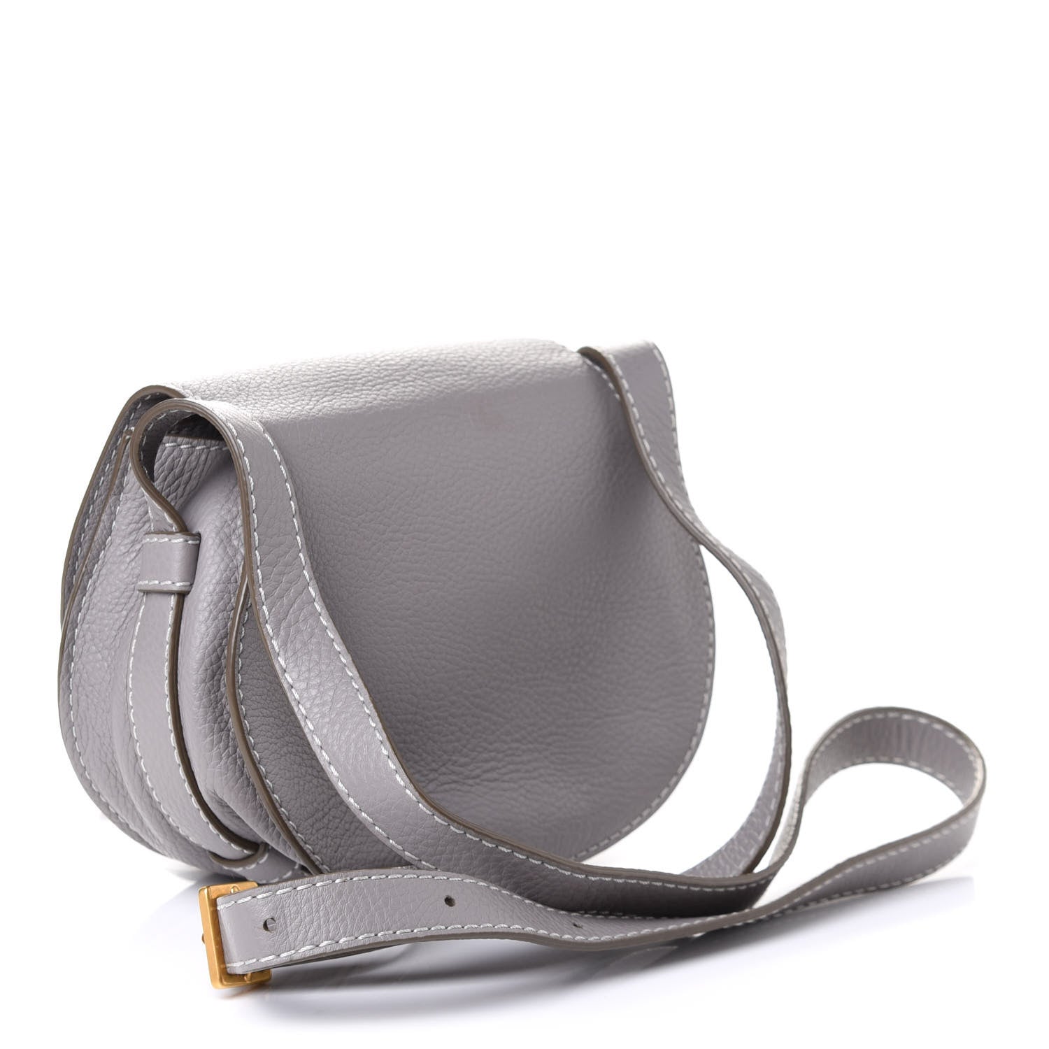 Chloe Calfskin Mini Marcie Round Crossbody Bag Cashmere Grey 2 of 4