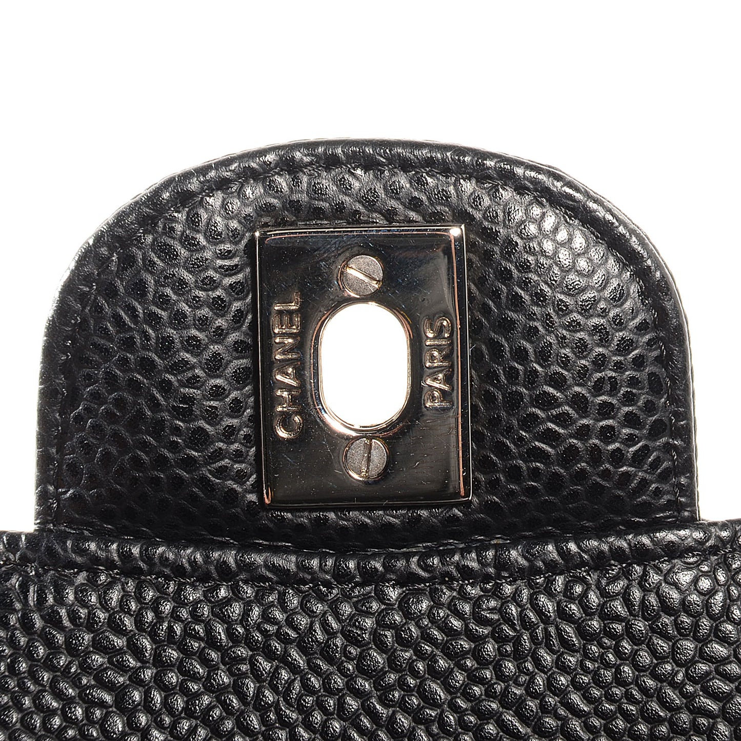 Caviar Quilted Small Double Flap Black