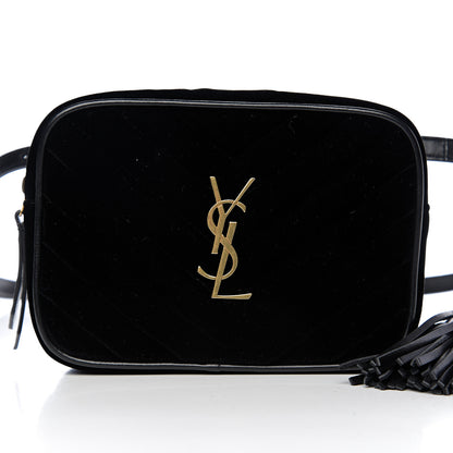 Saint Laurent Velour Matelasse Monogram Lou Belt Bag Black 6 of 8
