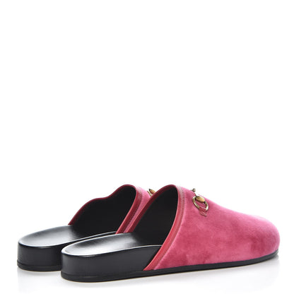 Gucci Softy Velvet Malaga Kid Womens Horsebit River Slippers 38 Light Raspberry Rose 4 of 8