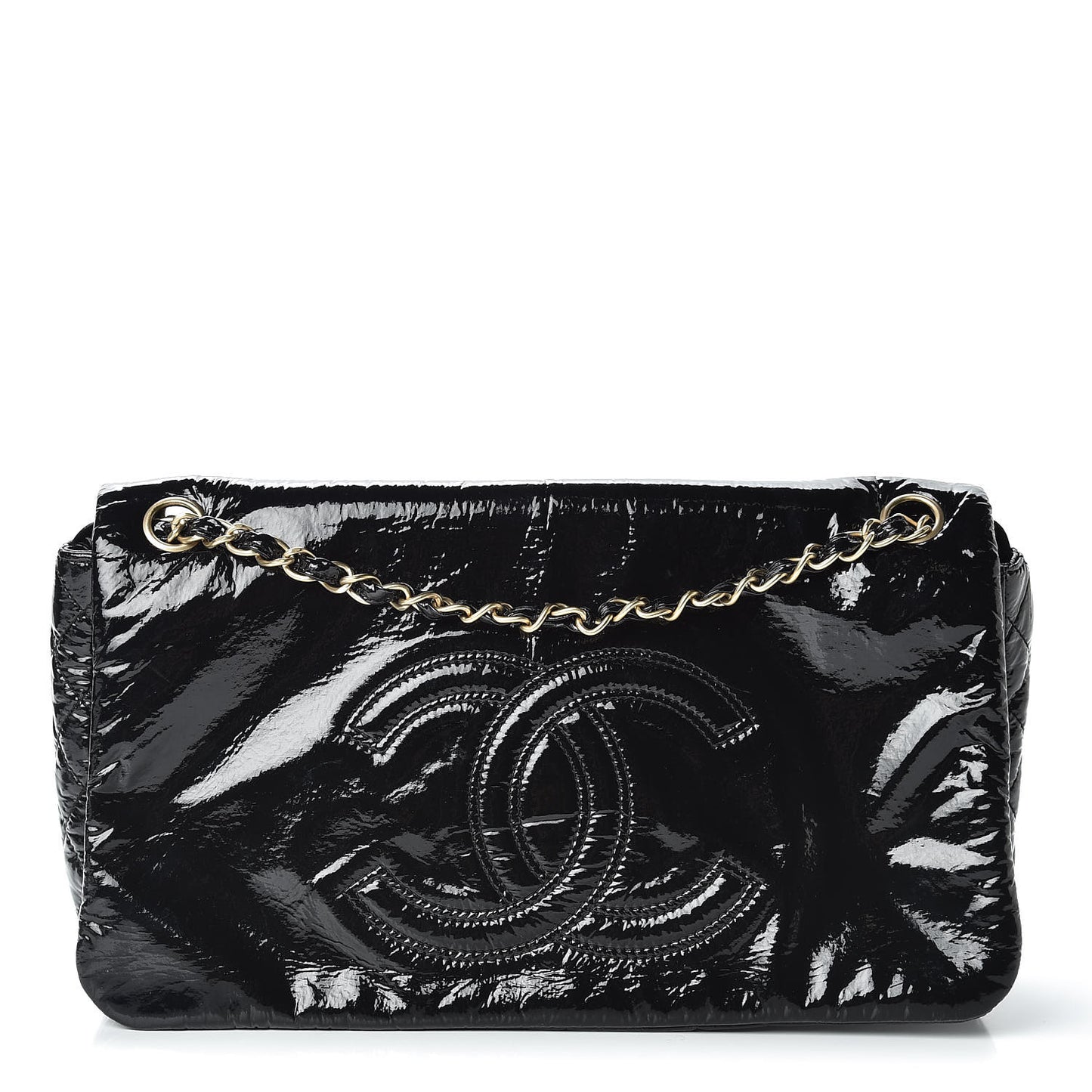 Vinyl Medium Rock and Chain Flap Black
