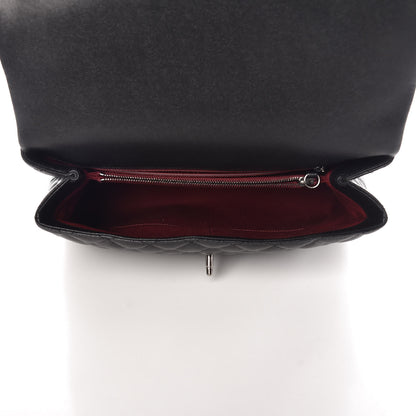 Chanel Caviar Quilted Medium Coco Handle Flap Black 6 of 10