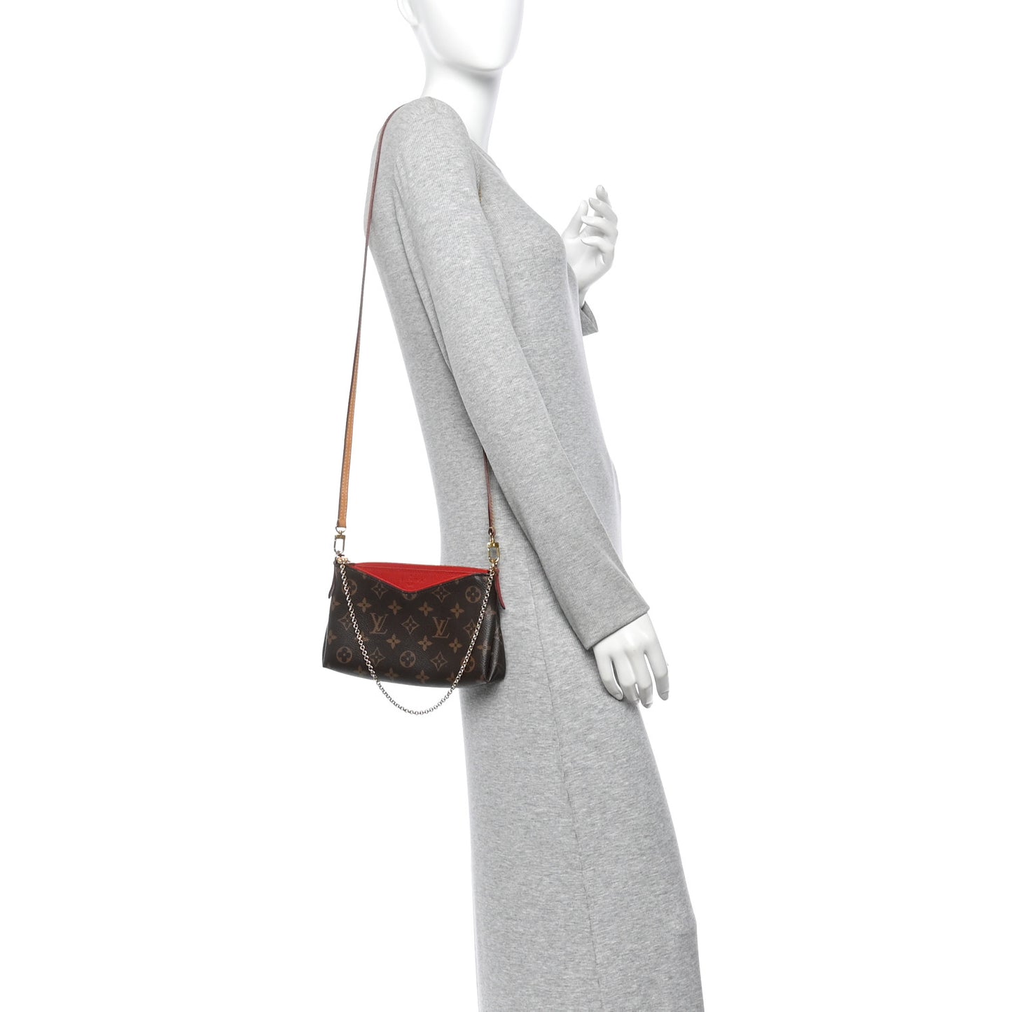 Monogram Pallas Clutch Cherry