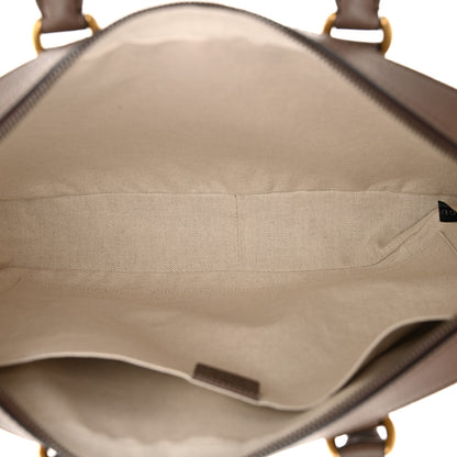 Gucci GG Supreme Monogram Textured Calfskin Web Medium Ophidia Briefcase Beige Ebony New Acero 5 of 10
