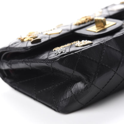 Chanel Aged Calfskin Lucky Charms 2.55 Reissue 224 Flap Black 6 of 17
