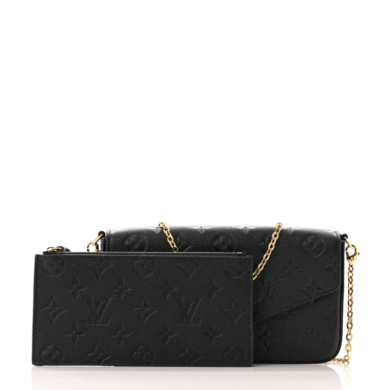 Louis Vuitton Empreinte Pochette Felicie Chain Wallet Black 3 of 13