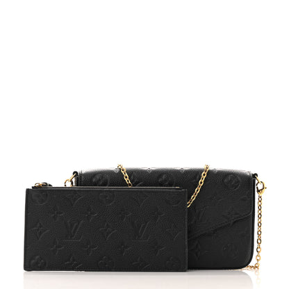 Louis Vuitton Empreinte Pochette Felicie Chain Wallet Black 3 of 13