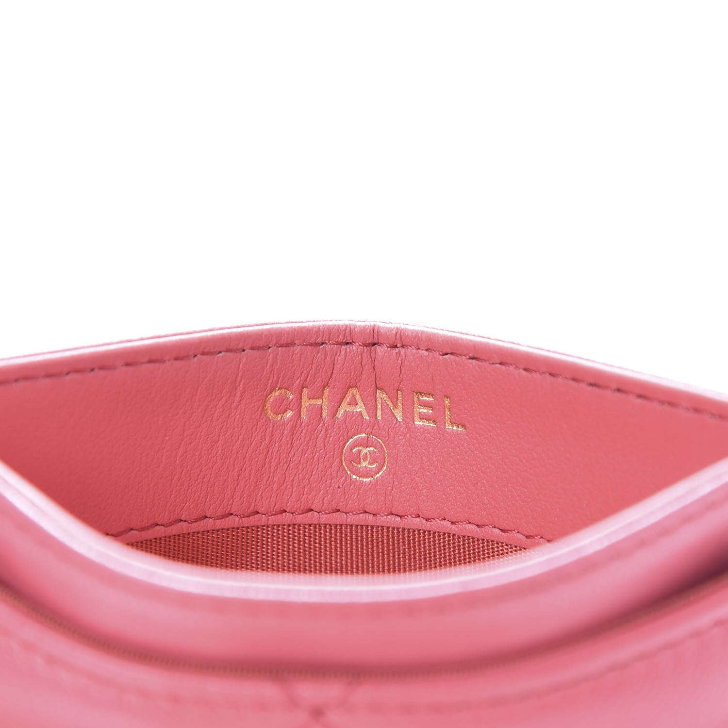 Chanel Shiny Goatskin Quilted 19 Card Holder Dark Pink 6 of 9