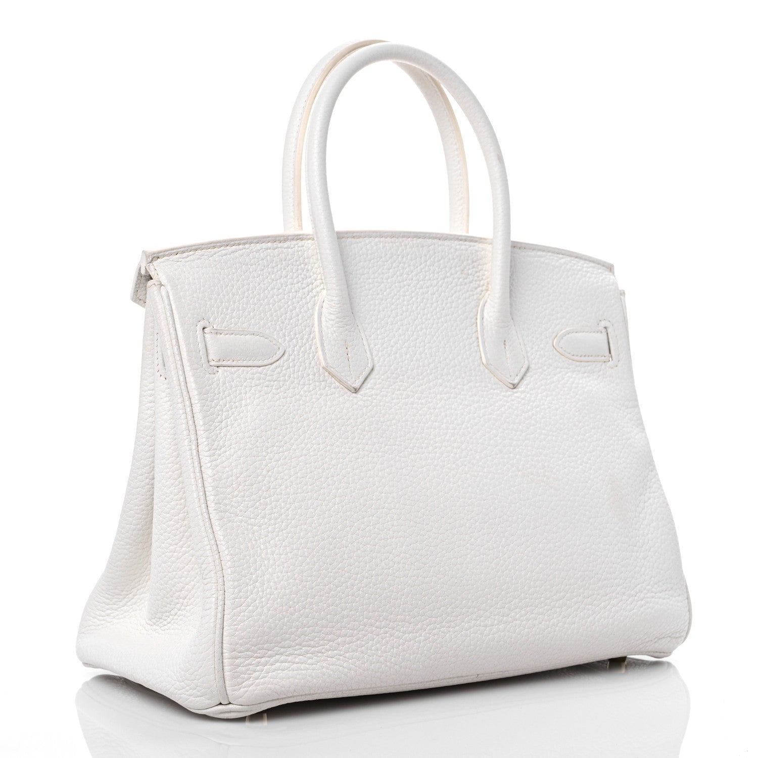 Hermes Taurillon Clemence Birkin 30 White 2 of 14