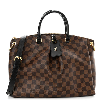 Louis Vuitton Damier Ebene Odeon Tote MM Black 1 of 9