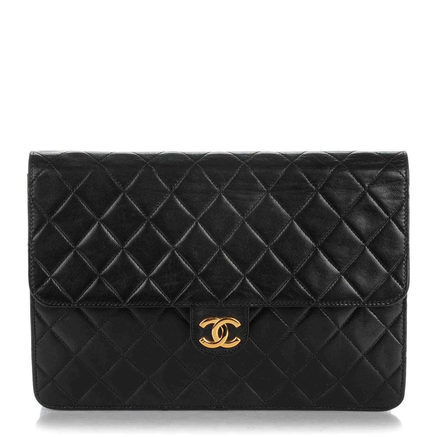 Chanel Lambskin Quilted Small Single Flap Black 1 of 9
