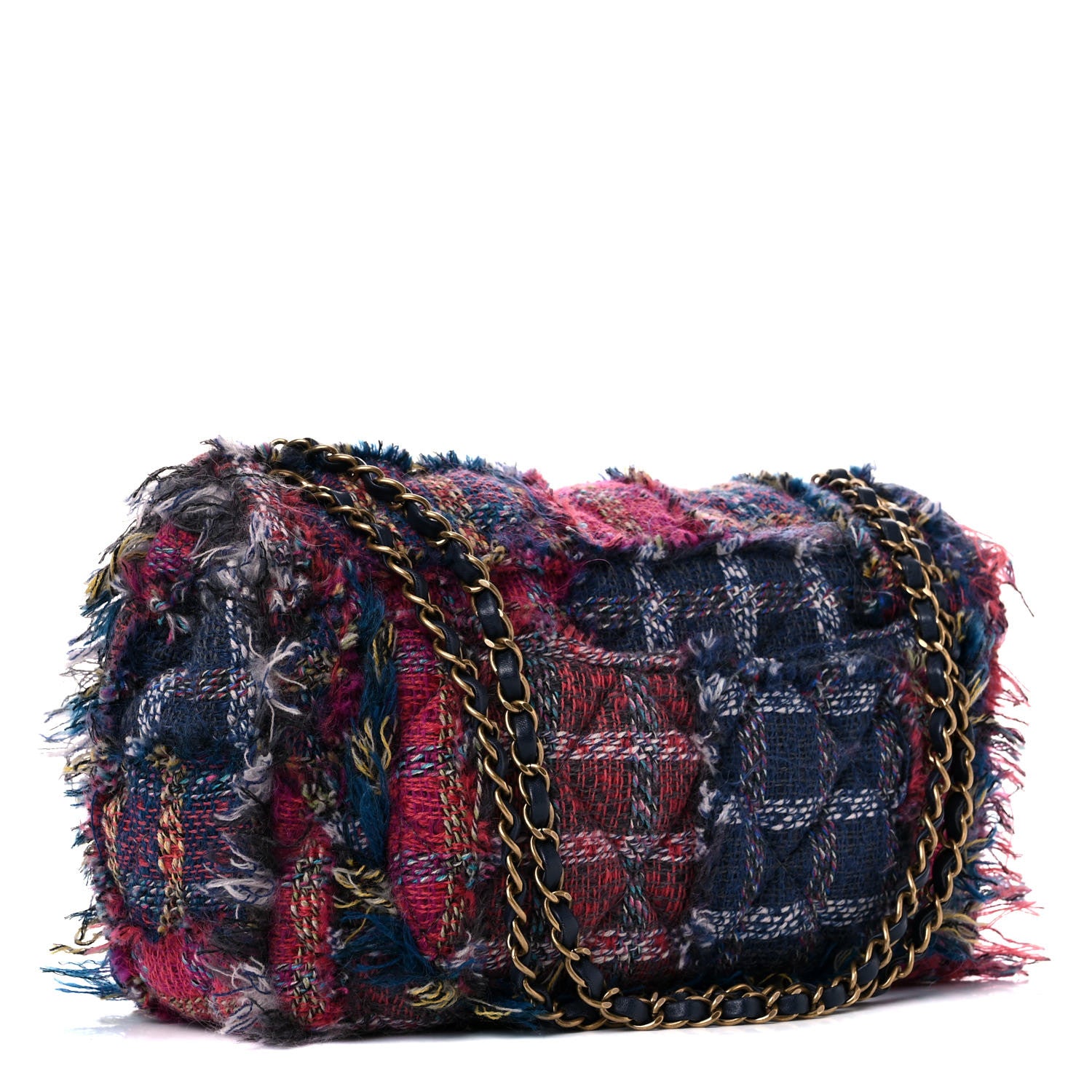 Chanel Tweed Jumbo Flap Red 3 of 9