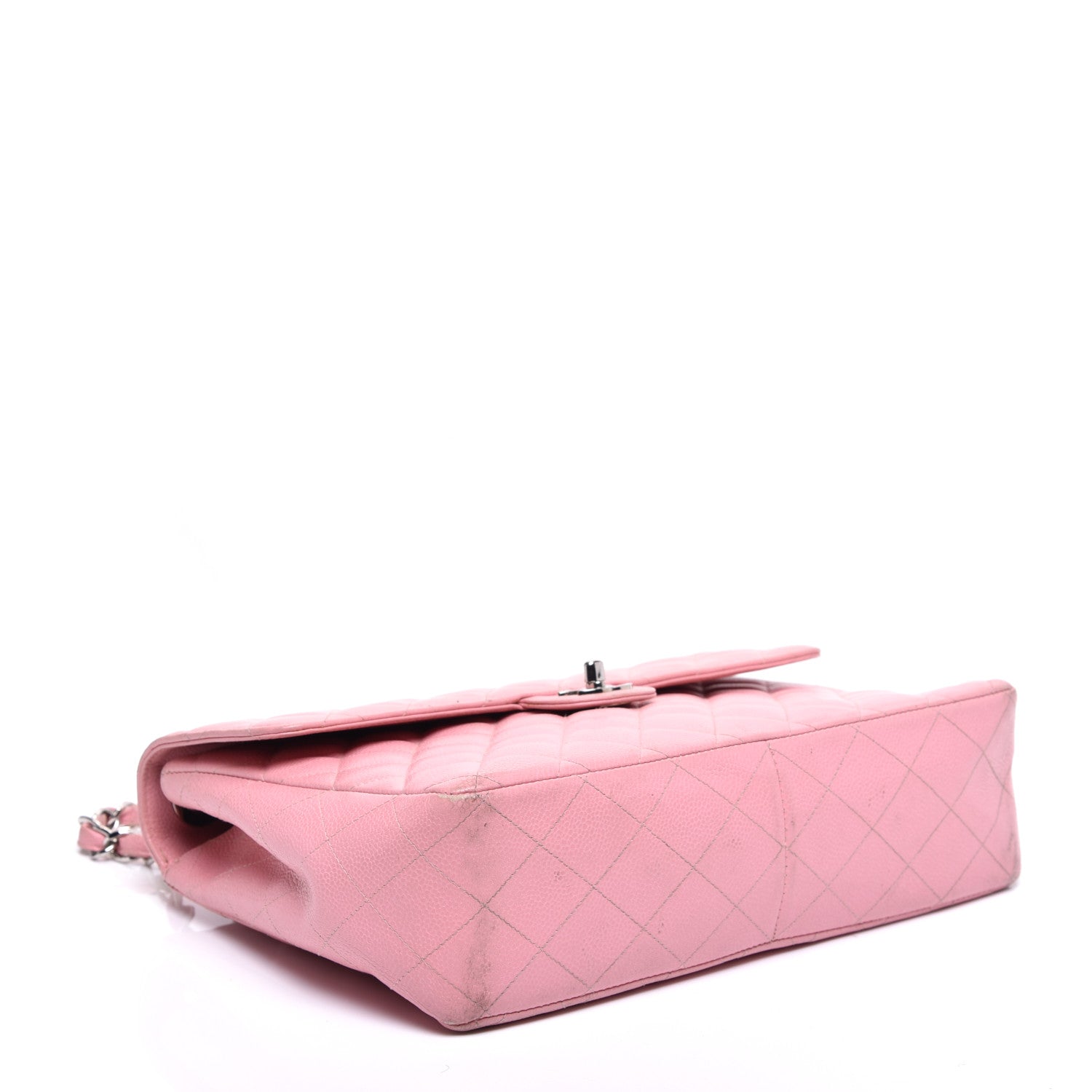 Chanel Caviar Quilted Jumbo Single Flap Pink 4 of 9