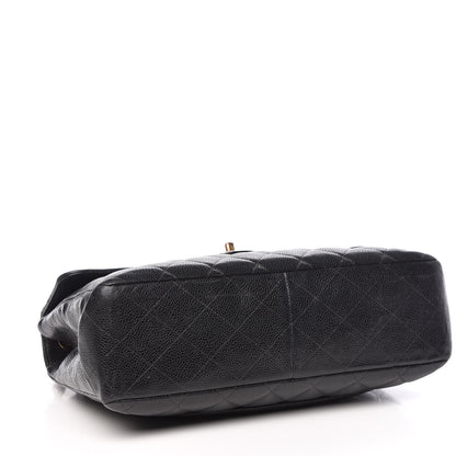 Chanel Caviar Quilted Jumbo Single Flap Black 5 of 15