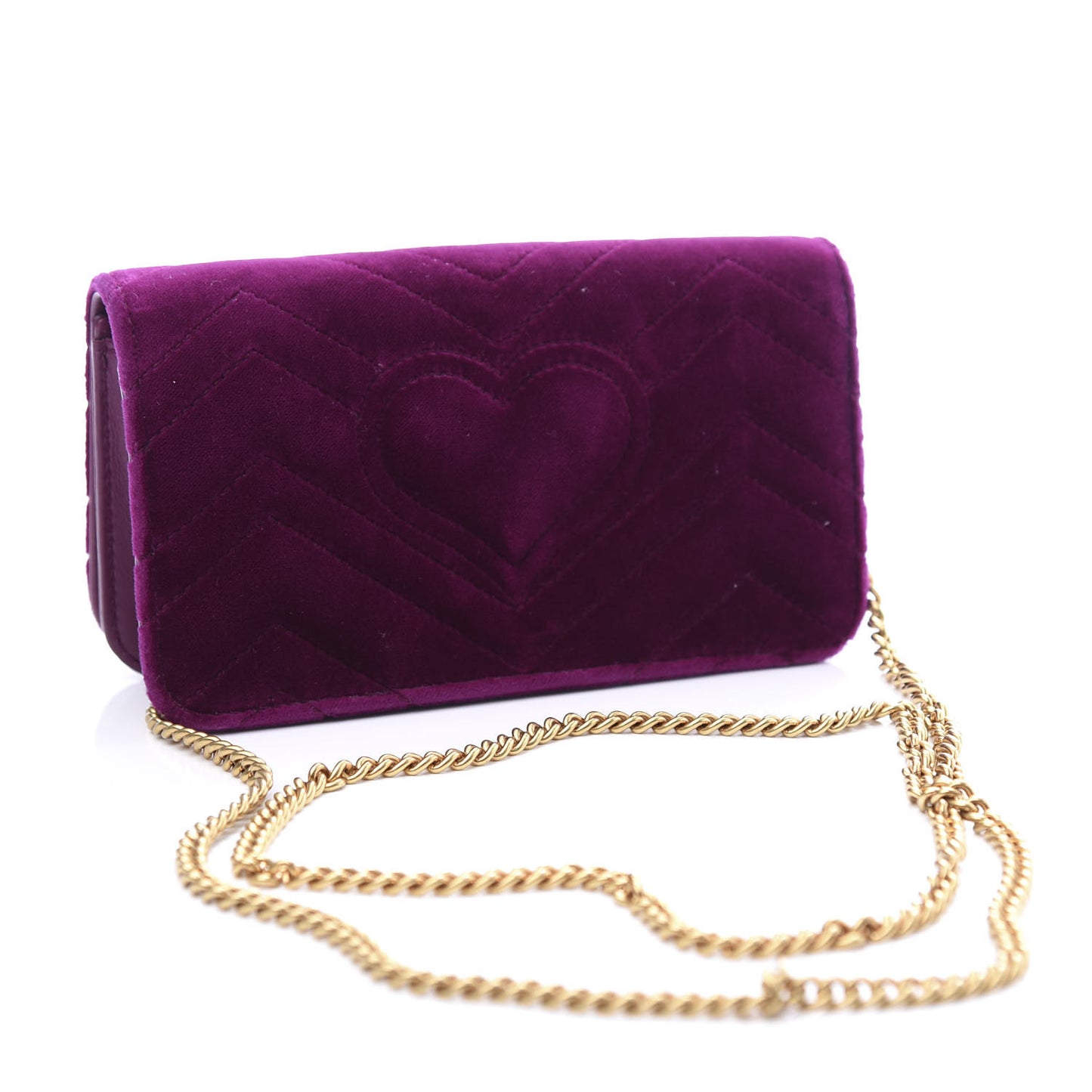 Velvet Matelasse GG Marmont Mini Bag Fuchsia Violet Cyclamen