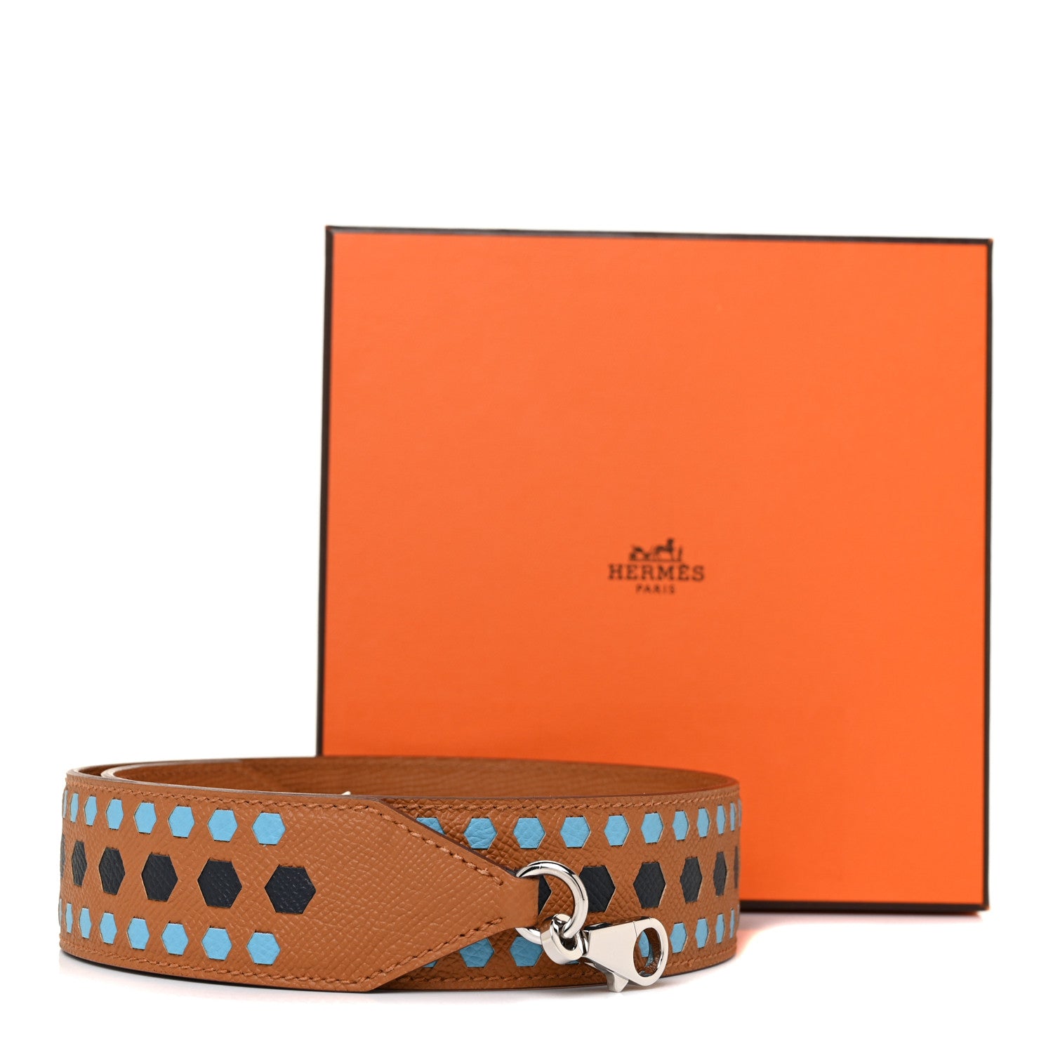Hermes Epsom 40mm Hexagon Tressage Shoulder Strap Gold 5 of 5