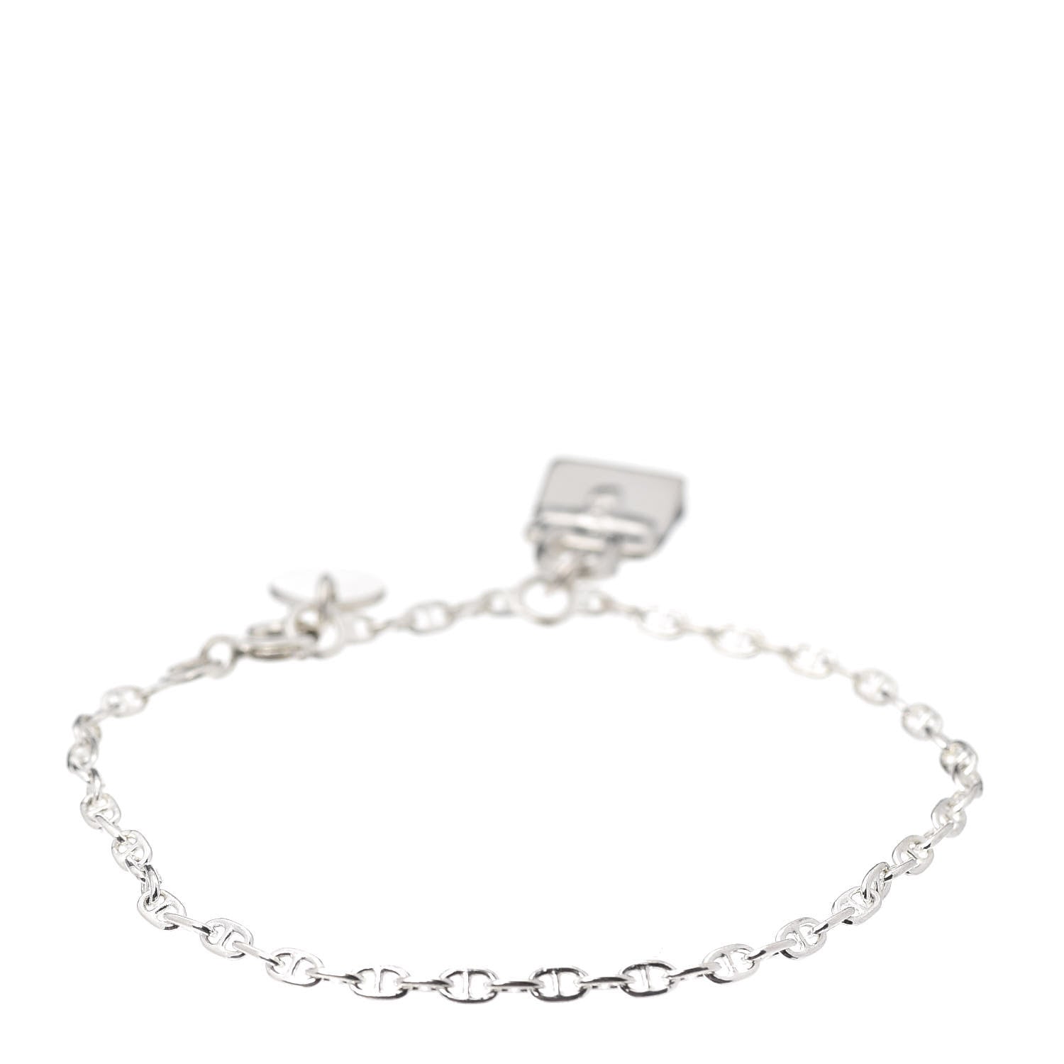 Hermes Sterling Silver TPM Birkin Amulette Bracelet SH 3 of 6