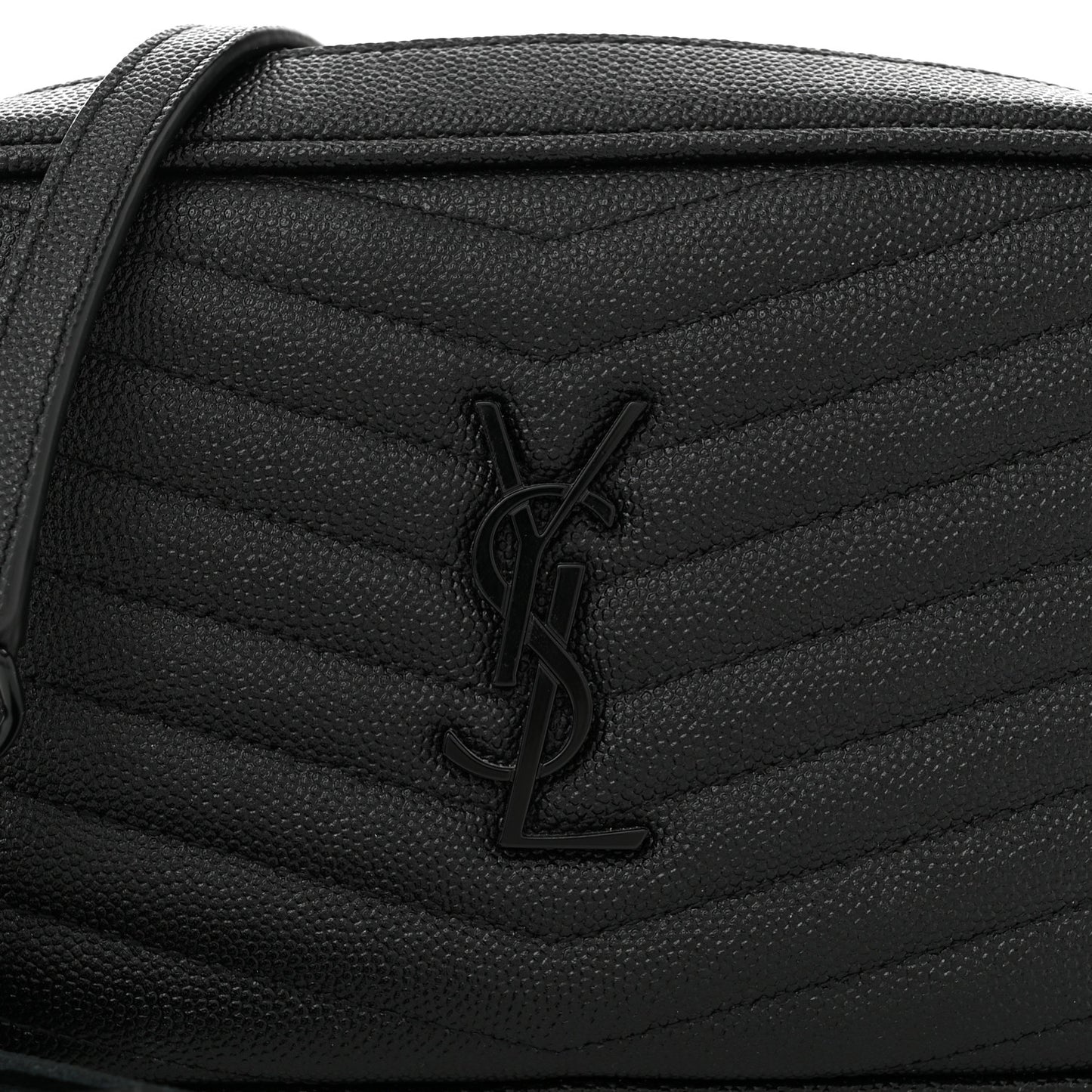 Grain De Poudre Matelasse Monochrome Monogram Mini Lou Camera Bag Black