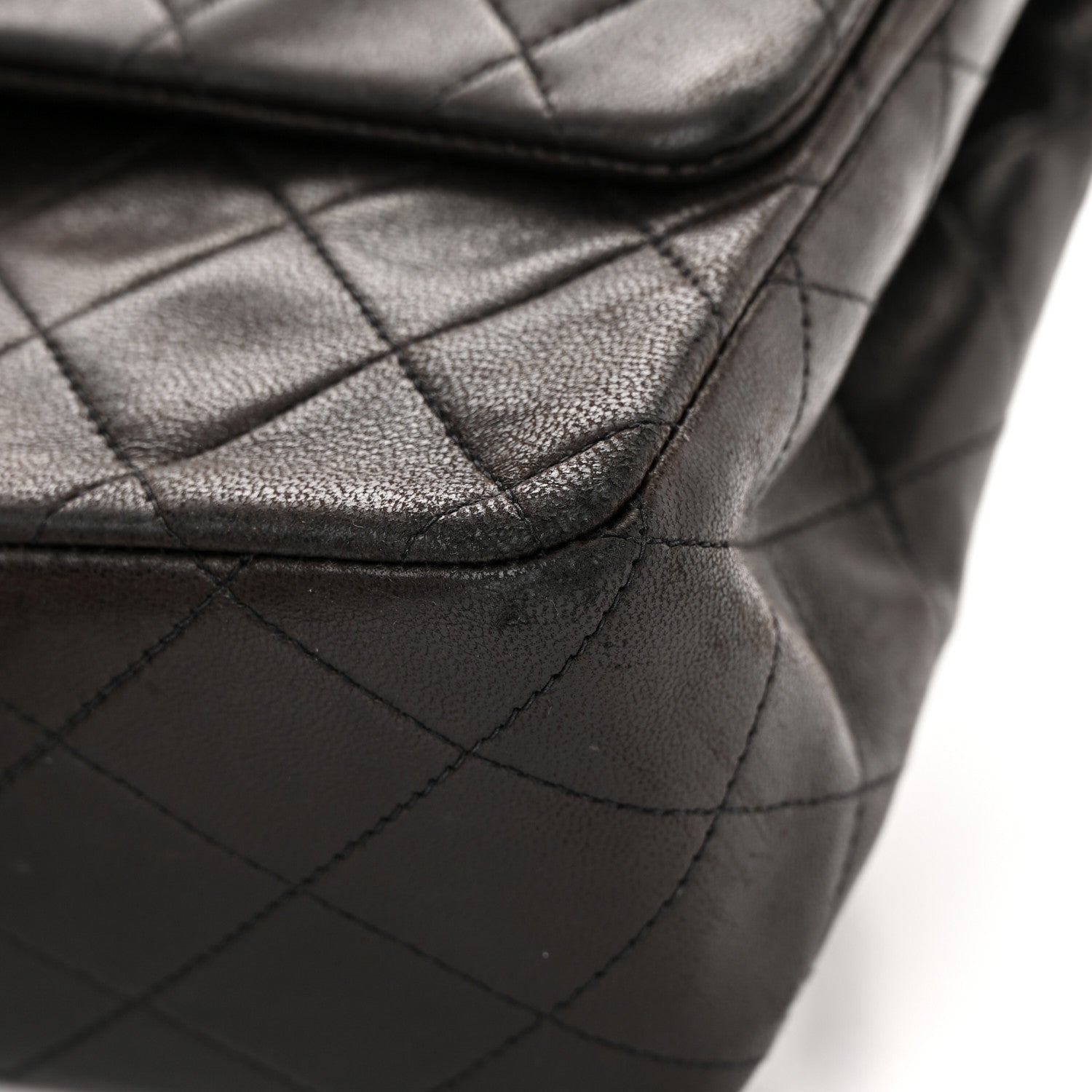 Chanel Lambskin Quilted Medium Double Flap Black 17 of 19