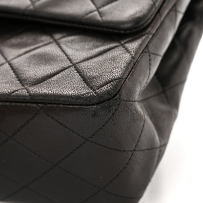 Chanel Lambskin Quilted Medium Double Flap Black 17 of 19