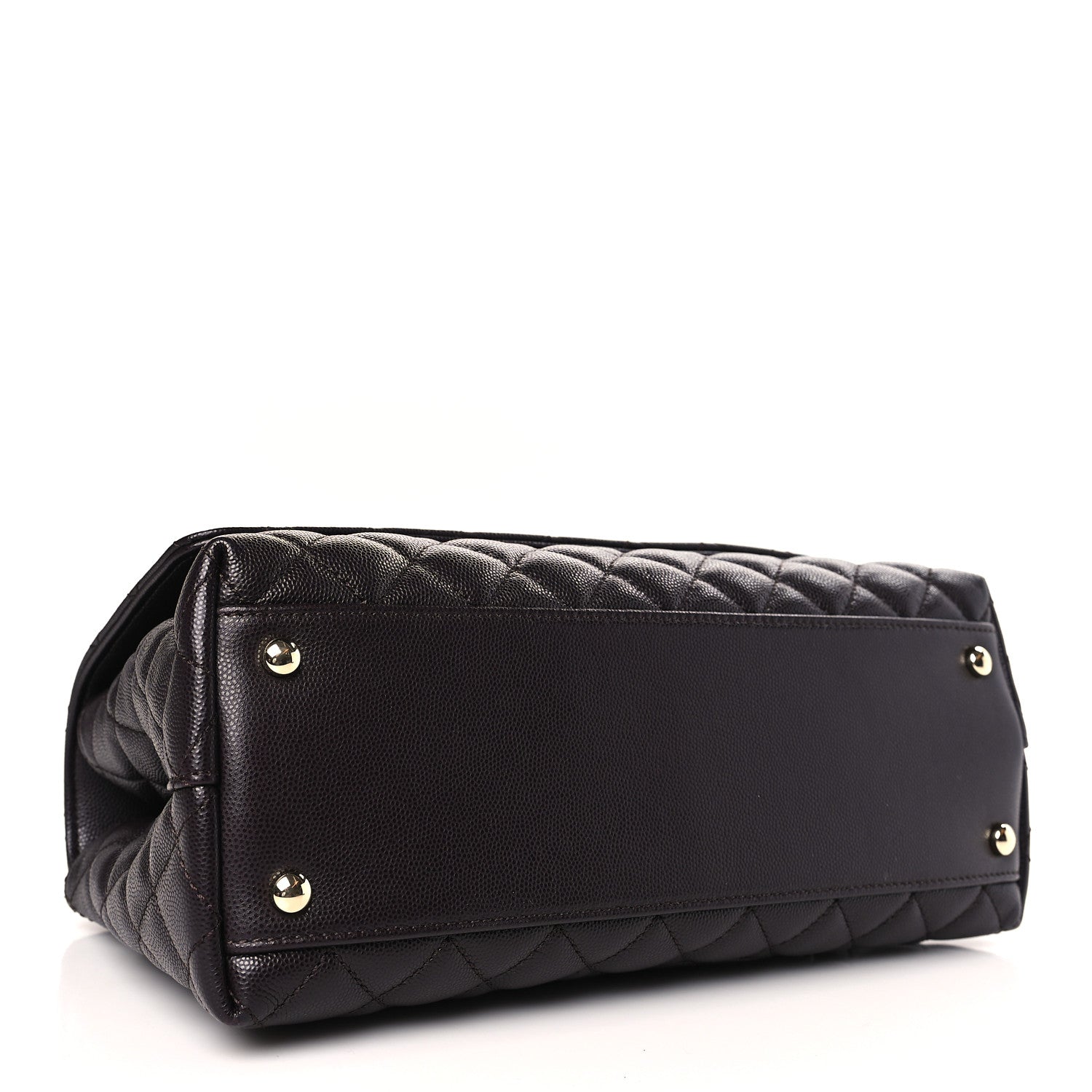 Chanel Caviar Quilted Small Coco Handle Flap Dark Brown 4 of 9