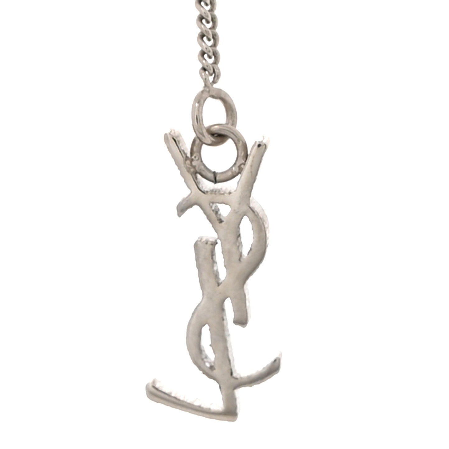 Monogram Drop Earrings Silver