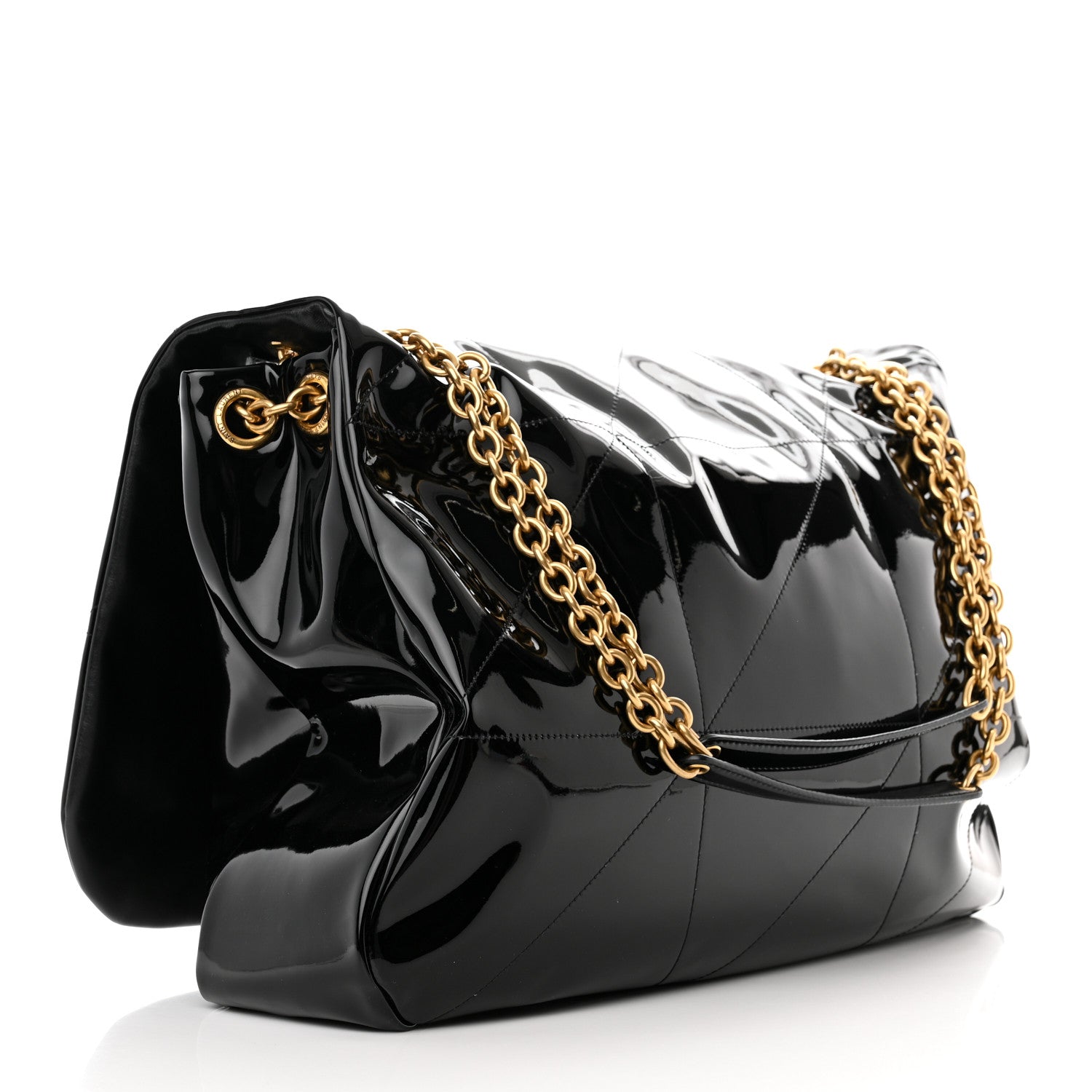 Saint Laurent Patent Matelasse Monogram Large Jamie 4.3 Black 3 of 10