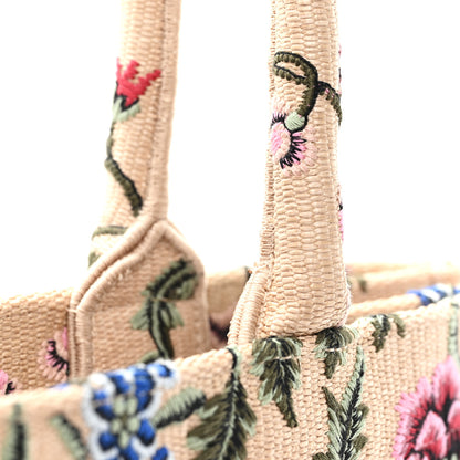 Christian Dior Raffia Embroidered Petites Fleurs Medium Book Tote Natural 12 of 13