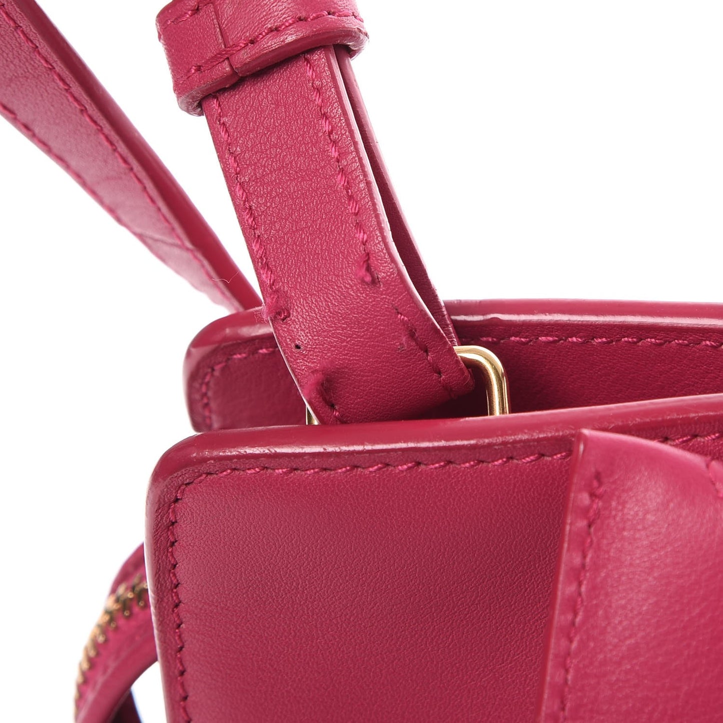 Calfskin Small Classic Y Cabas Fuchsia